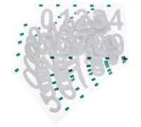 MAGICLULU Lot de 6 Sets de Sets de Autocollants Chiffres Réfléchissants Étanches 2 Pouces Blancs pour Boîte aux Lettres et Poubelle, Autocollants Numérotés Phosphorescents pour Usage