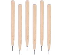 MAGICLULU Lot de 6 Stylos à Quilling en Bois Naturel Fente en Acier Inoxydable Outils pour Loisirs Créatifs et Bricolage Adaptés au Papier Recyclé et Carton Kit Complet pour Quilling et