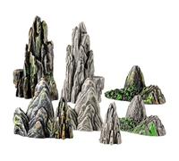 MAGICLULU Lot De 8 Accessoires De Paysage Miniature en Résine Décor De Roche pour Aquarium Mini Montagne 3.80 X 1.60 X 1.60 cm Ornement pour Bonsaï Jardin Zen Bureau Et Salon