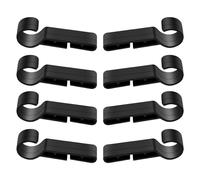 MAGICLULU Lot de 8 Clips Noirs Antidérapants pour Lampe Frontale, Crochets en Plastique pour Casque de Chantier, Accessoire de Fixation Sécurisé pour Éclairage Professionnel