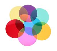 MAGICLULU Lot de 8 Filtres à Gel Autocollants 10 Cm pour Lampe LED, Diffuseurs de Lumière Colorée pour Ambiance Chaleureuse, Films Couleur Décoratifs pour Usage Intérieur, Couleurs Chaudes