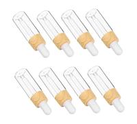MAGICLULU Lot de 8 Flacons Compte-gouttes en Verre Pipette en Silicone, Capacité 5ml 10ml 15ml, Distribution Précise, Bouteille Huile Essentielle Portable pour Voyage D'affaires