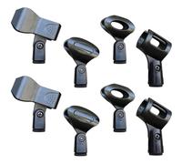 MAGICLULU Lot de 8 Pinces Universelles pour Microphones Portables, Clips à Ressort en Plastique Solide, Support Réglable pour Pied de Micro, pour Scène et Usage Intérieur/extérieur