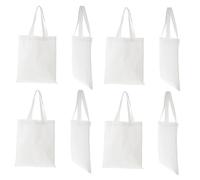 MAGICLULU Lot De 8 Pochettes en Toile Vierge pour Sublimation Écologiques Portables Pliables pour La Maison Lécole Et Les Voyages
