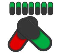 MAGICLULU Lot de 9 Panneaux Coulissants « Ne Pas Déranger » « Occupé » en Acrylique Noir 10x4 Cm, Indicateur de Porte pour Toilettes, Salle de Bain, Bureau - Signalisation D’état Rapide