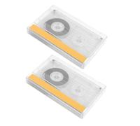 MAGICLULU Lot de Cassettes Audio Vierges en Plastique Transparent 45 2 Pièces avec Boîtier, Compatible Polyvalent pour Enregistrement Clair, Usage Professionnel et Création Musicale