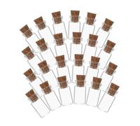 MAGICLULU Lot de Mini Bouteilles en Verre de 1 ML avec Couvercle en Liège pour Usages Décoratifs Et Messages de Stockage