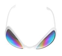 MAGICLULU Lunettes Amusantes Extraterrestres Blanches Paillettes Multicolores, Accessoire en Plastique Léger, Costume Adulte pour Soirées Cosplay Et Carnavals, Pack