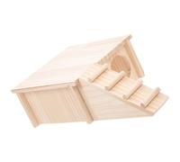 MAGICLULU Maison Décorative pour Hamster en Bois Multi Chambre avec Échelle | Khaki, Résistante à L'usure Déchirures, Nid Confortable pour Hamster Doré et Petit Hérisson