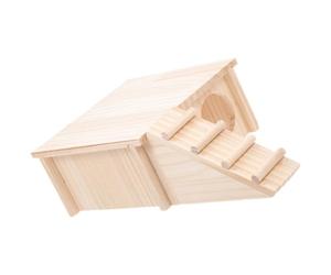 MAGICLULU Maison Décorative pour Hamster en Bois Multi Chambre avec Échelle | Khaki, Résistante à L'usure Déchirures, Nid Confortable pour Hamster Doré et Petit Hérisson
