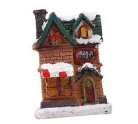 MAGICLULU Maison Lumineuse De Noël Résine Modèle De Villa avec Lampe LED Décoration De Fête