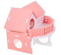 MAGICLULU Maison pour Hamster Double Couche en PVC Robuste et Difficile à Casser, Cabane Décorative pour Lapins et Petits Animaux pour Se Détendre et Dormir