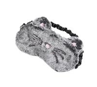 MAGICLULU Masque de Sommeil en Peluche Forme Chat Noir, Cache-œil en Soie Doux et Occultant, Facile à Nettoyer, pour Voyager et Fêtes Entre Camarades