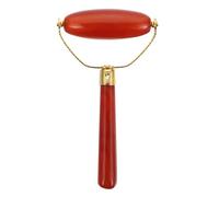 MAGICLULU Masseur Facial en Cornaline Rouge Simple Tête, Outil de Massage à Rouleau Portatif, Lisse Irritation, pour Soin du Visage à Domicile et Salon, Accessoire de Beauté Relaxant
