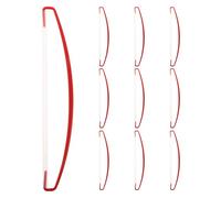 MAGICLULU Mât de Bannière Manuel Portable en Plastique Rouge 24 Cm, Lot de 10 Pièces pour Événements Sportifs, Marketing et Fêtes, Bâtons de Drapeau Légers et Faciles à Utiliser