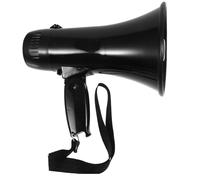 MAGICLULU Mégaphone Portable 25w Noir à Main Enregistrement 240s, Haut-Parleur à Mégaphone Fonctionnant sur Piles AA pour Événements Sportifs, Sécurité et Annonces en Extérieur