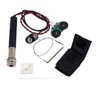 MAGICLULU Micro de Guitare Acoustique avec Préampli Piézo Actif Prise Jack D’extrémité et Contrôle Volume Tonalité pour Guitare Folk Acoustique Électro-acoustique Modèle Gmb634 Noir