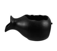 MAGICLULU Mini Ceramic Spitter Fountain with Open Top Hydroponic Pot for Indoor Outdoor Garden Patio Fish Tank Decoration Soothing Waterfall Feature with Stable Flat Base