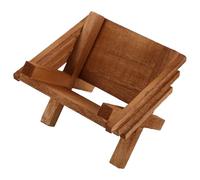 MAGICLULU Mini Crèche de Noël en Bois Décor de Table Religieux Compact sans Foin Scène Miniature Nativité Décoration de Bibliothèque pour Fêtes Chrétiennes Figurines Miniatures