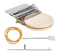 MAGICLULU Mini Métier à Tisser en Bois Naturel et Métal 14 Aiguilles Kit de Tissage Compact pour Réparation de Vêtements Tricotage de Tapisserie et Bricolage Créatif Outil Manuel pour