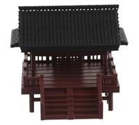 MAGICLULU Miniature Double Layer Pavilion Ornament Traditional Chinese Architectural Sculpture for Fish Tank and Bonsai Decoration Detailed Micro Landscape Figurine for Desktop Display