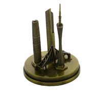 MAGICLULU Miniature Modèle Tour de Guangzhou Sculpture Architecturale Précise Décoration de Bureau Multifonctionnelle Ornement de Table Détails Fins pour Architecture