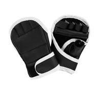 MAGICLULU Mitaines de Boxe Demi-Doigts pour Entraînement Portables PU et Oxford Ajustables avec Large Bandeau Poignet Adaptées Boxe et Arts Martiaux Adultes