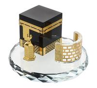 MAGICLULU Modèle Architecture Islamique Cristal Rond Décoration de Bureau Kaaba pour Ramadan Eid Mubarak Souvenir Artisanal Arabie Saoudite Cadeau Spirituel Musulman