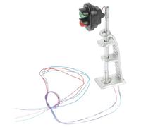 MAGICLULU Modèle de Feu de Signalisation Miniature pour Train 3V en Plastique Argenté Décor Ferroviaire Réaliste pour Table Circuit Train Accessoire de Modélisme Paysager Décoration de