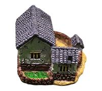 MAGICLULU Modèle De Maison Au Toit De Chaume Décor Vintage Mini-Maison Maison Minuscule Maisons De Village Miniatures Petite Déco Vintage Petites Maisons à Vendre Abris De Jardin Résine