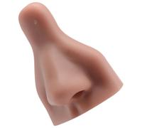 MAGICLULU Modèle de Nez en Silicone Souple, Faux Visage Flexible pour Pratique de Piercing au Nez, Simulation Réaliste de Partie du Corps, Couleur Chair Foncé, Outil Pédagogique