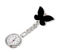 MAGICLULU Montre de Poche Infirmière Femme à Clip Noir, Cadran Clair, Montre Broche Suspendue, Pratique pour Surveillance Médicale en Milieu Hospitalier