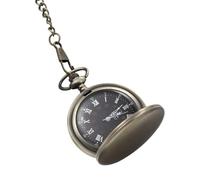 MAGICLULU Montre de Poche Rétro Classique à Quartz en Alliage Double Face Lisse, Design Délicat et Facile à Lire, pour Homme
