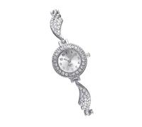 MAGICLULU Montre Femme Quartz à Décor de Cristaux Aile Design Bracelet Jonc Inoxydable Élégant Cadeau Valentins