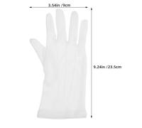 MAGICLULU Moufles d'Arbitre de Billard Professionnels Blancs 3 Paires en Tissu Polyester-Coton Léger et Respirant sans Bouton pour Compétition de Snooker et Matchs Officiels