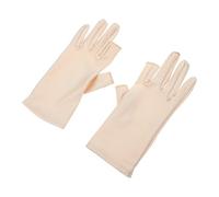 MAGICLULU Moufles de Protection UV pour Manucure en Tissu Léger, Absorbant la Sueur, Demi-doigts, Adaptés pour Conduite et Soins des Mains