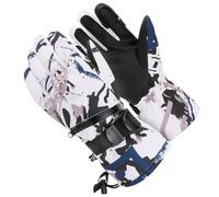 MAGICLULU Moufles de Ski Homme Hiver en Nylon, Tactiles, Imperméables | Double Protection L’eau Vent, Prise Antidérapante, Style Professionnel, pour Cyclisme et Neige