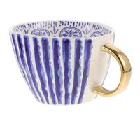 MAGICLULU Mug à Café en Céramique Bleu Anse Pratique et Design Simple Grosse Capacité pour Café ou Thé Book Bar