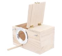MAGICLULU Nichoir en Bois pour Perroquets Ouverture Gauche, Protège Vent et Prédateurs, Solide, pour Oiseaux Sauvages et Mésanges en Extérieur