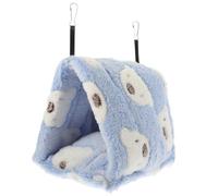 MAGICLULU Nid de Sommeil pour Hamster, Chaud, Coton, Bleu, Hiver | Nid de Cocon, Facile à Nettoyer, Confortable, pour Petits Animaux, Usage Intérieur Saison Froide