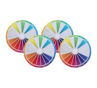 MAGICLULU Nuancier de Mélange de Couleurs Roue Chromatique 4 Pcs en Papier, Guide D'apprentissage du Mélange de Peinture pour Designers et Peintres