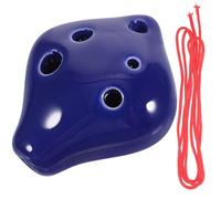 MAGICLULU Ocarina en Céramique 6 Trous en Do, Petit Instrument de Musique Portable pour Garçon et Filles et Débutants, Coloris Bleu Roi, Ocarina pour Adultes Partition Incluse, Présent