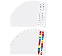 MAGICLULU Onglets D’index Alphabétiques Adhésifs 30 Pièces, Drapeaux de Page Colorés et Blancs, Marque-pages Amovibles pour Cahiers, Bloc-notes et Scrapbooking, Usage Scolaire et Bureau