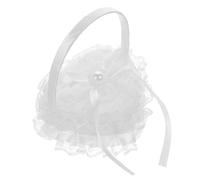 MAGICLULU Oreiller Anneau d'amour Oreillers De Mariage pour La Cérémonie Coussin Oreillers Porteur D'alliances Accessoires Porteur De l'anneau Paniers Blanche Fils; Boîte en Plastique; Tissu