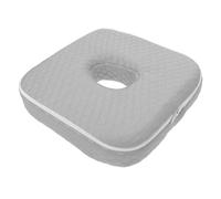 MAGICLULU Oreiller de Piercing en Mousse à Mémoire de Forme avec Trou pour Oreille, Coussin de Voyage Gris, Protège-oreilles pour Sommeil Latéral, Soutien Confortable et Hygiène Facile