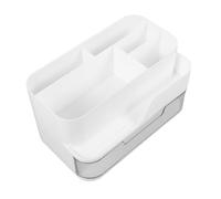 MAGICLULU Organisateur de Bureau Multifonction à Tiroirs en Plastique Blanc Ivoire, Petite Boîte de Rangement pour Maquillage et Articles Divers, pour Chambre et Bureau