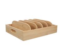 MAGICLULU Organisateur de Couvercles en Bambou à 5 Inserts Réglables | 6 Compartiments, Poignées Faciles à Saisir, Cloison Plus Haute, pour Tiroirs Profonds et Garde-manger