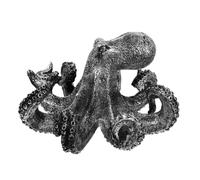 MAGICLULU Ornement de Poulpe Peluche de Poulpe décorations d'aquarium Pieuvre Accessoires de décoration intérieure Accessoires de Dã©Coration Intã©Rieure Statues de Poulpe en résine Silver