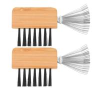 MAGICLULU Outil de Nettoyage 2 Pièces pour Peigne et Grenouille à Fleurs en Métal et Bois pour Prolonger la Durée de Vie des Brosses, Usage à Domicile et Salons