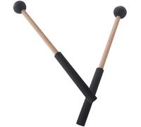 MAGICLULU Paire de Baguettes de Batterie en Bois Poignée en Caoutchouc, Accessoires de Percussion pour Tambours et Métallophones, Pratique pour Entraînement Musical